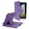 Leather Stand Case for Samsung GALAXY Tab 2 P5100 P5110 10.1" Purple with White Dots (OEM)
